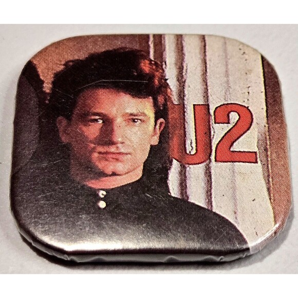 Original Vintage 80s Band U2 Unforgettable Fire Button 1.25" Pinback Badge Irish - Picture 1 of 4